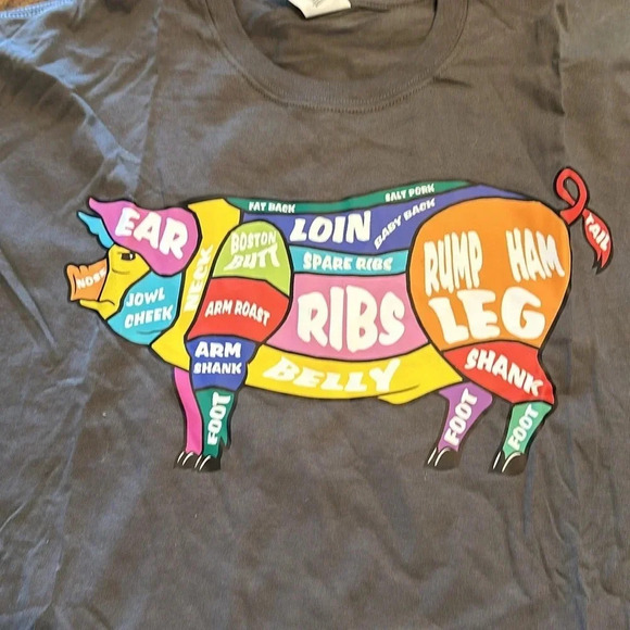 Gildan 2XL pork theme T Shirt - Picture 2 of 4